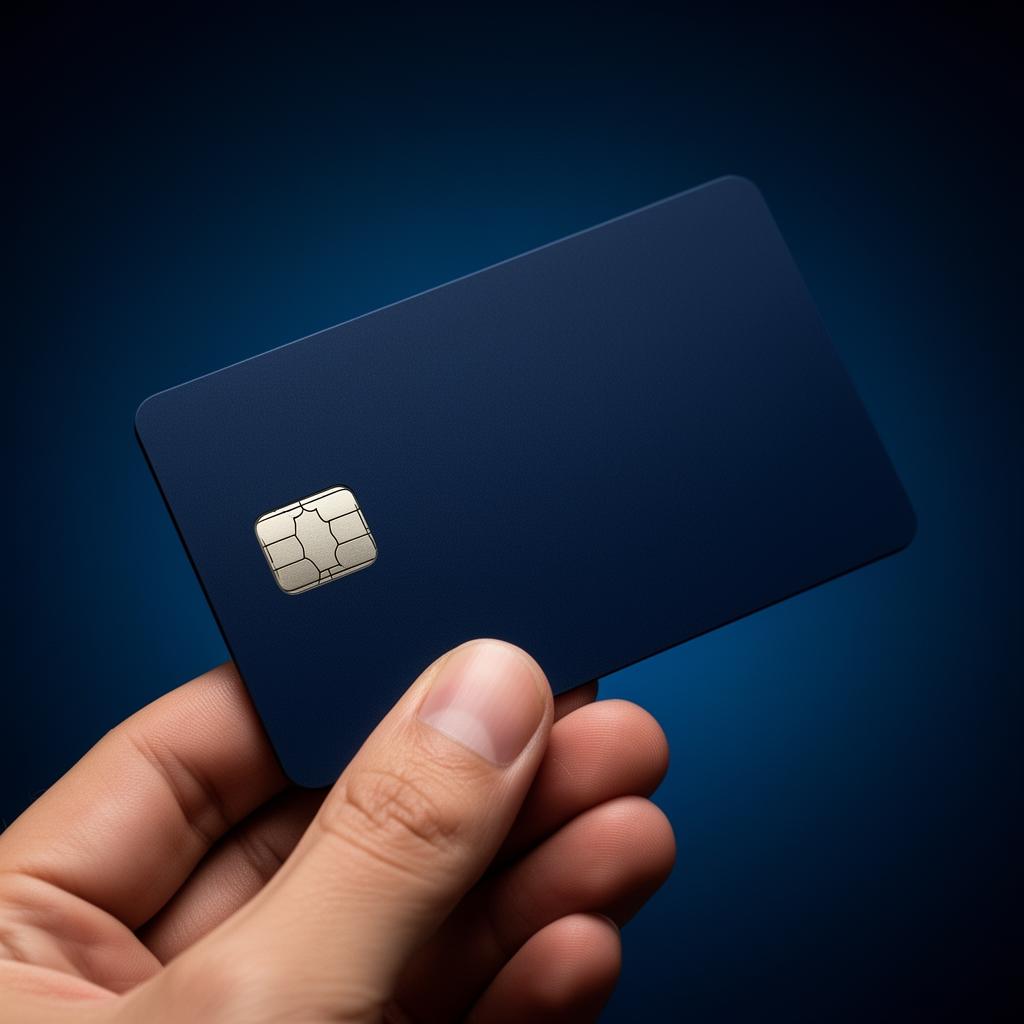 ZinPay debit card held between fingers